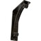 Ekena Millwork Legacy Wrought Iron Bracket, (Triple center brace), Antiqued Warm Silver 2"W x 5 1/2"D x 8"H BKTM02X05X08TLEAWS - alternate 1